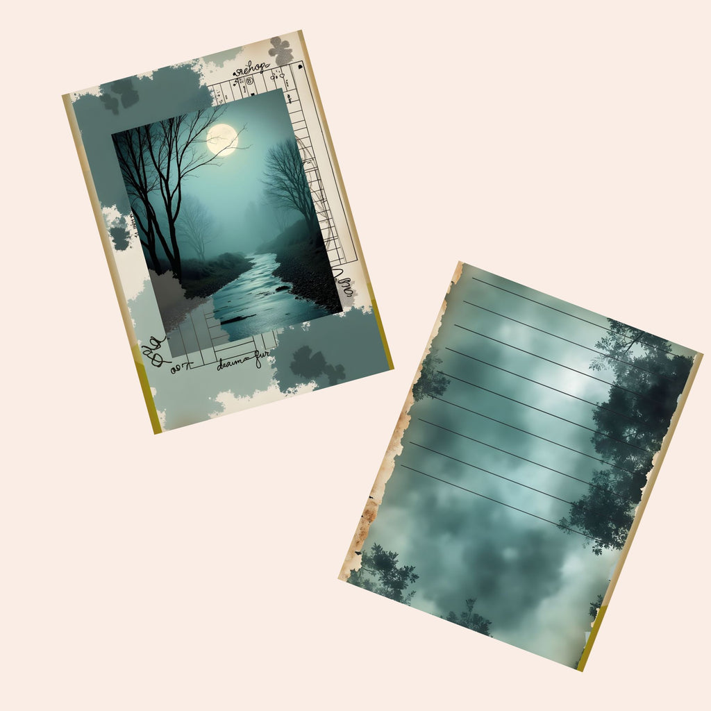 Moonlit Forest –Complete Journal Page  Kit