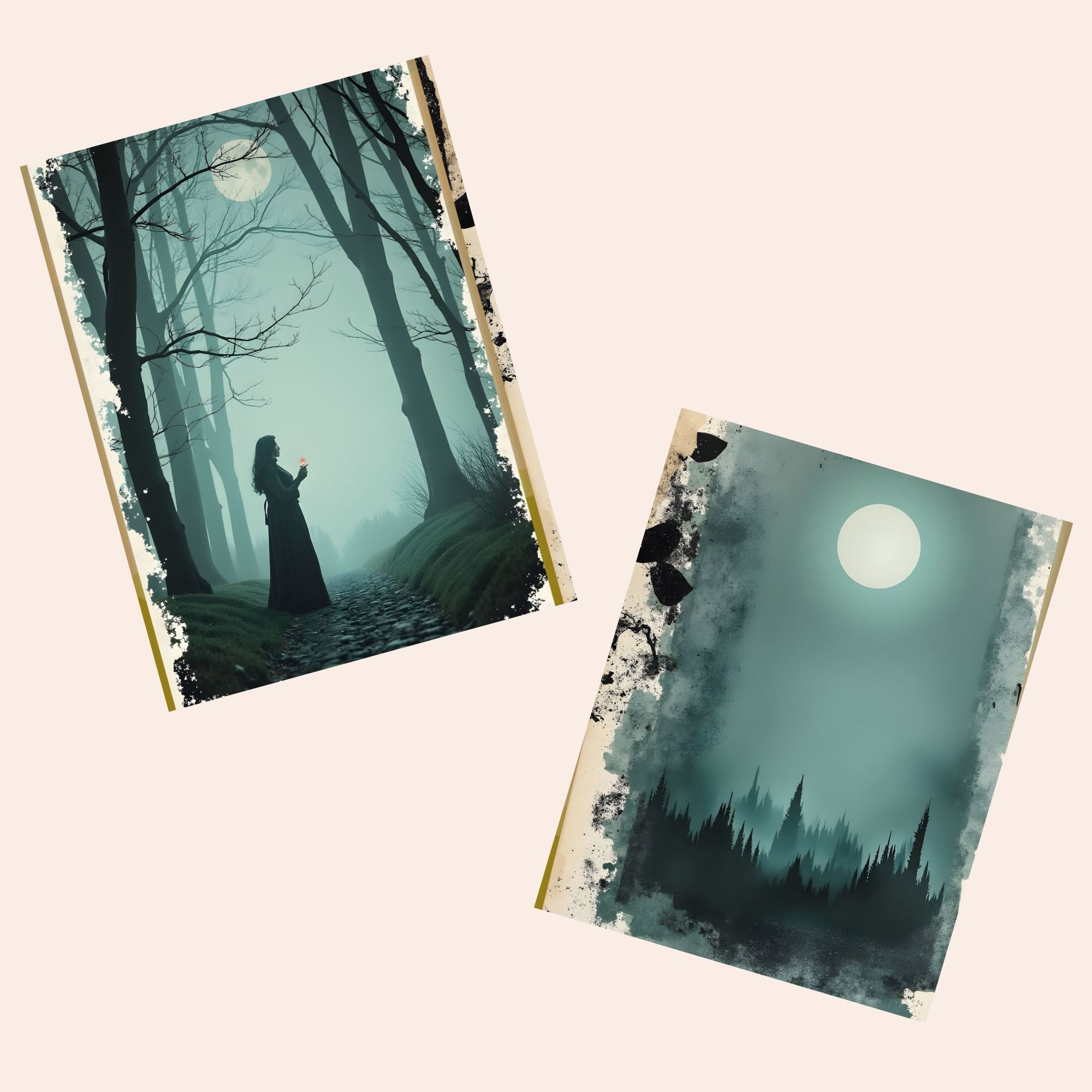 Moonlit Forest –Complete Journal Page  Kit