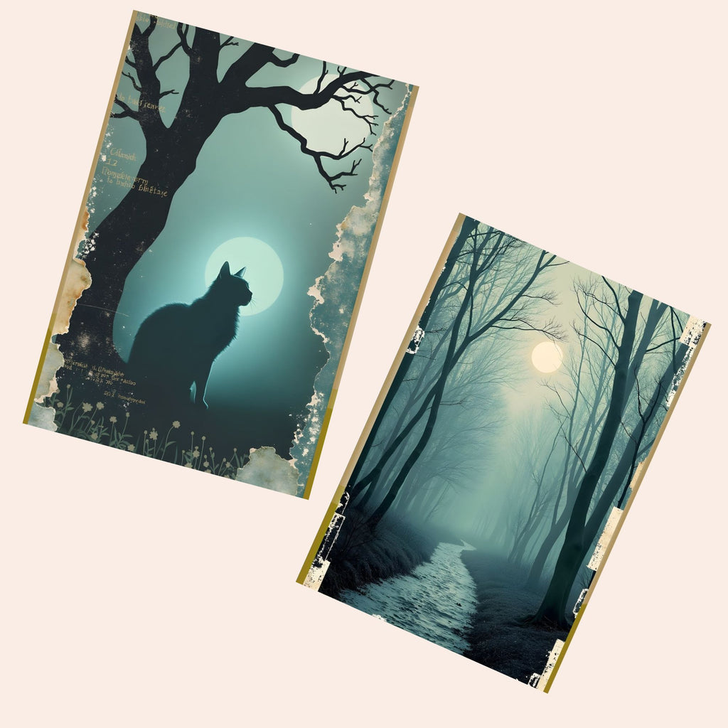 Moonlit Forest –Complete Journal Page  Kit