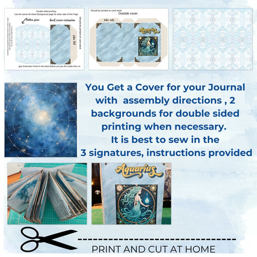 Aquarius Zodiac Mini Journal Kit