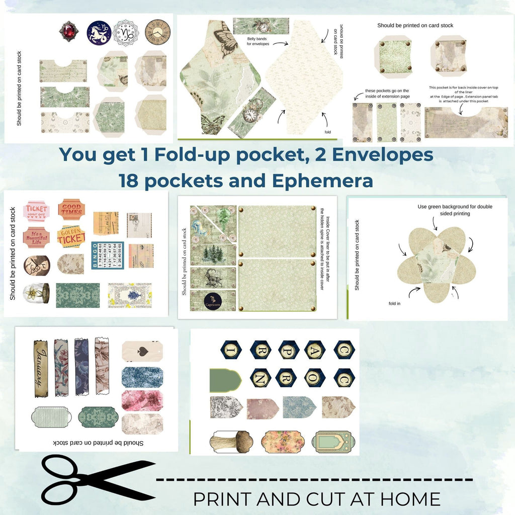 Capricorn Zodiac Mini Journal Kit