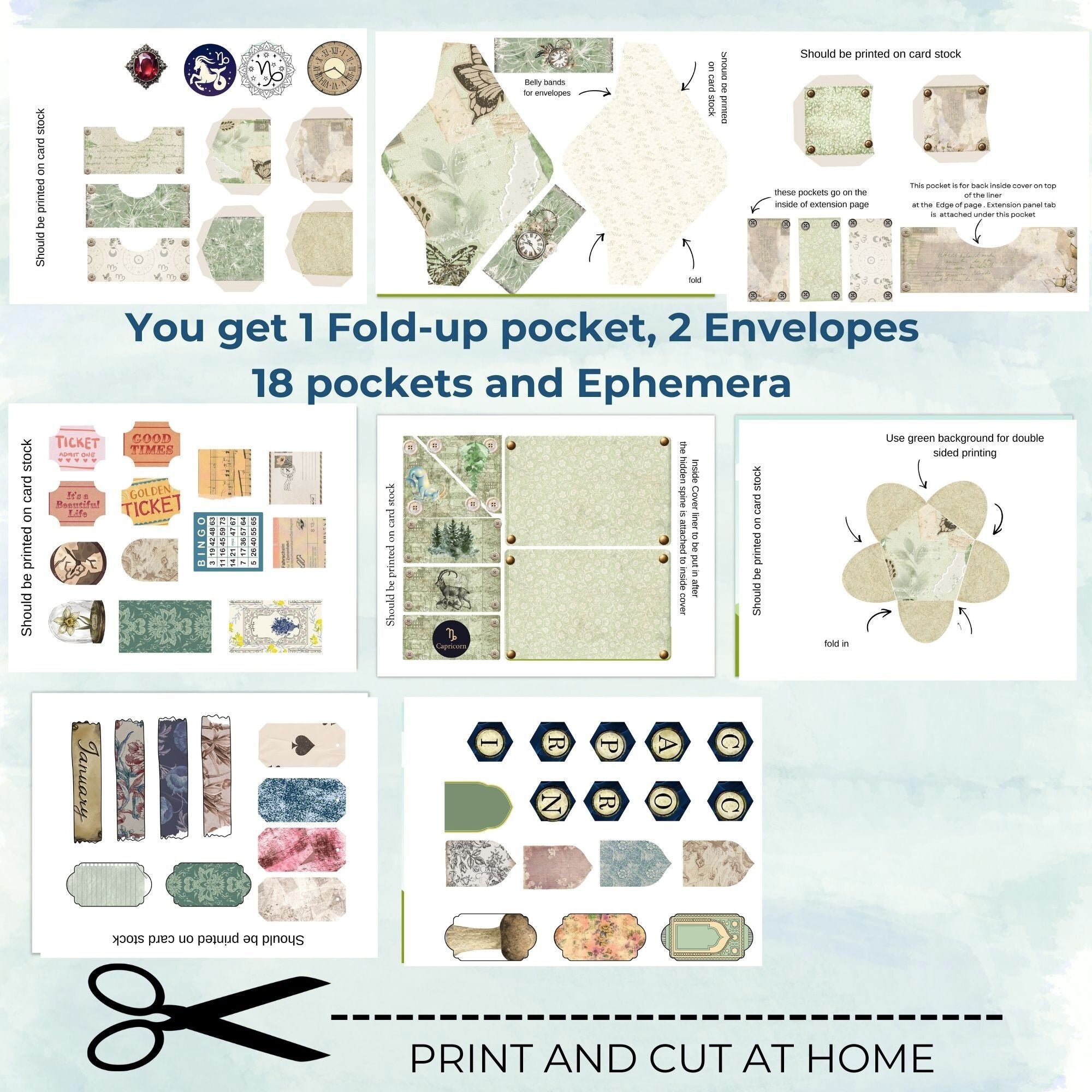 Capricorn Zodiac Mini Journal Kit