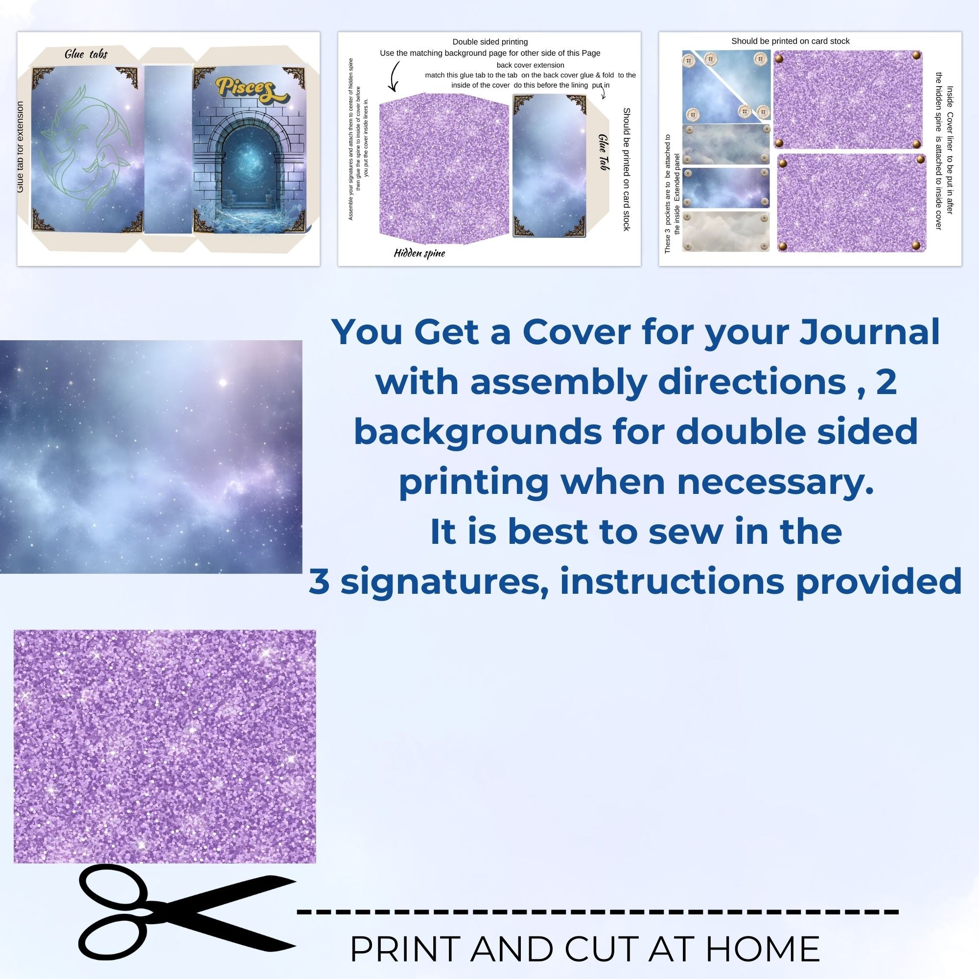 Pisces Zodiac Mini Journal Kit
