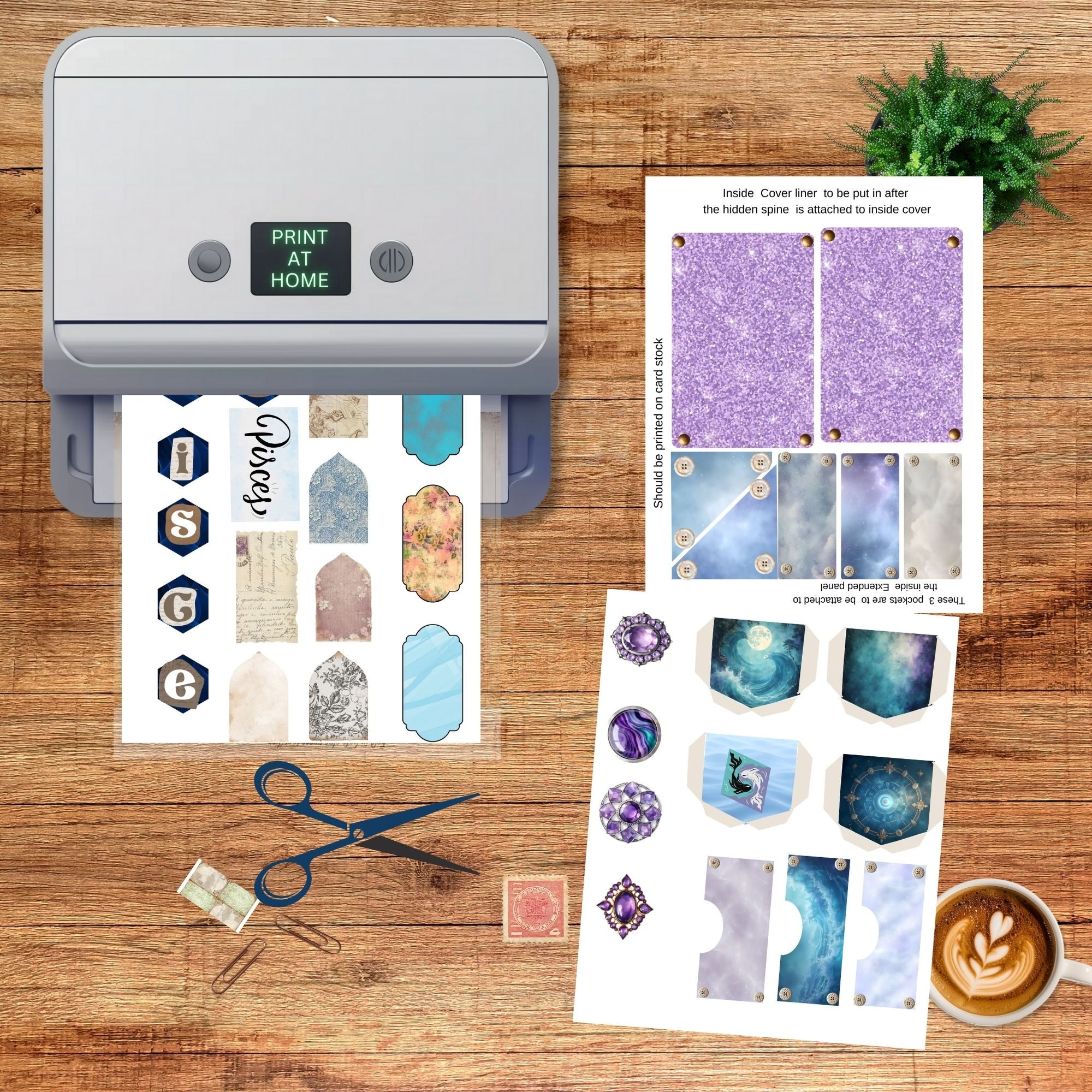 Pisces Zodiac Mini Journal Kit