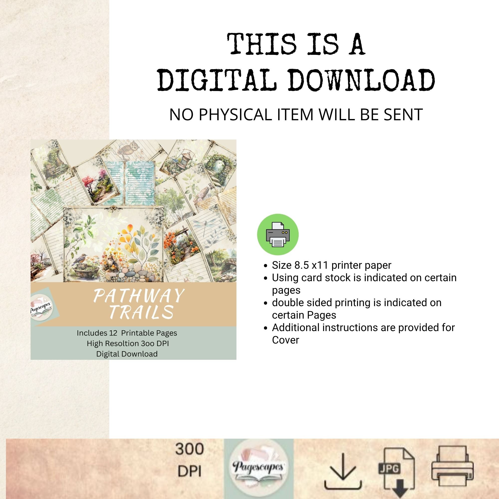 Pathway Trails  Kit – Complete Vintage Nature Journal Kit