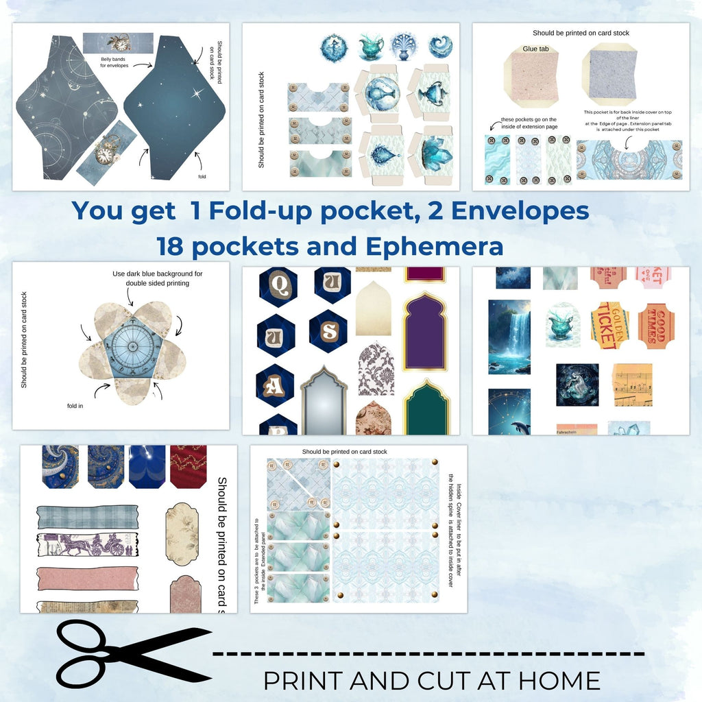 Aquarius Zodiac Mini Journal Kit